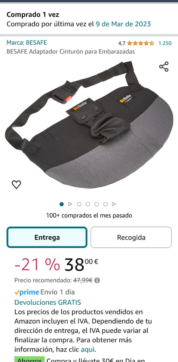 Cinturon embaraza Besafe