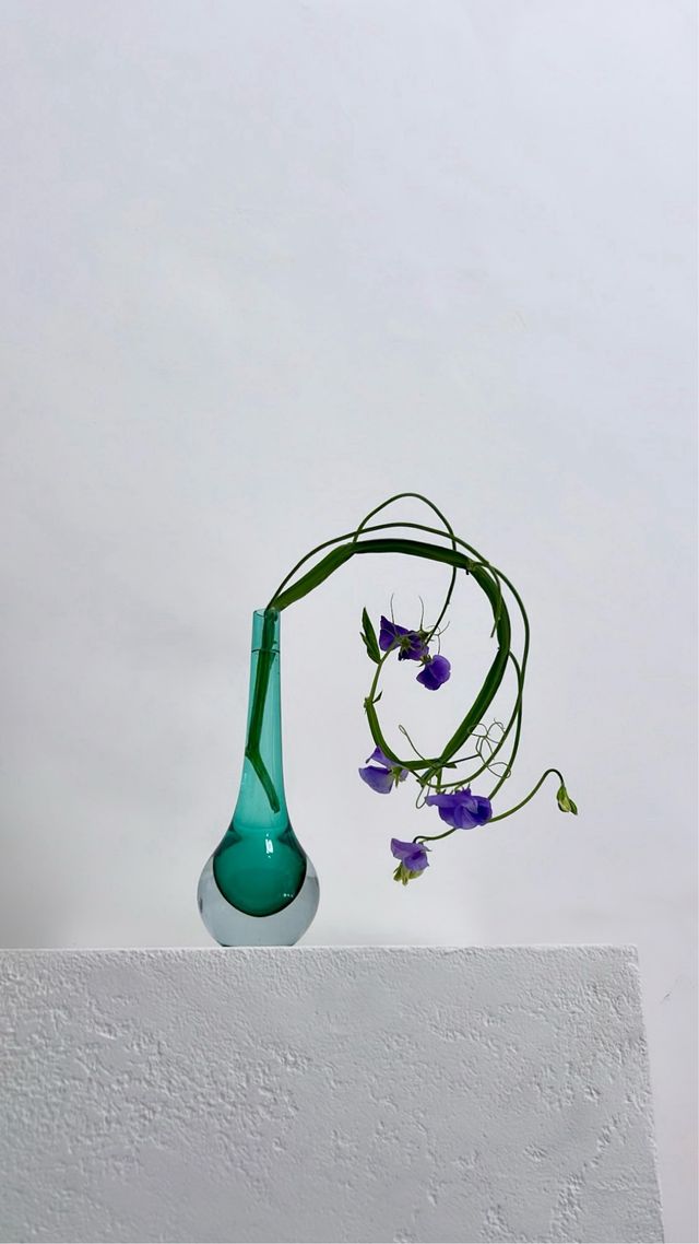 Vaso di Murano in vetro sommerso a goccia