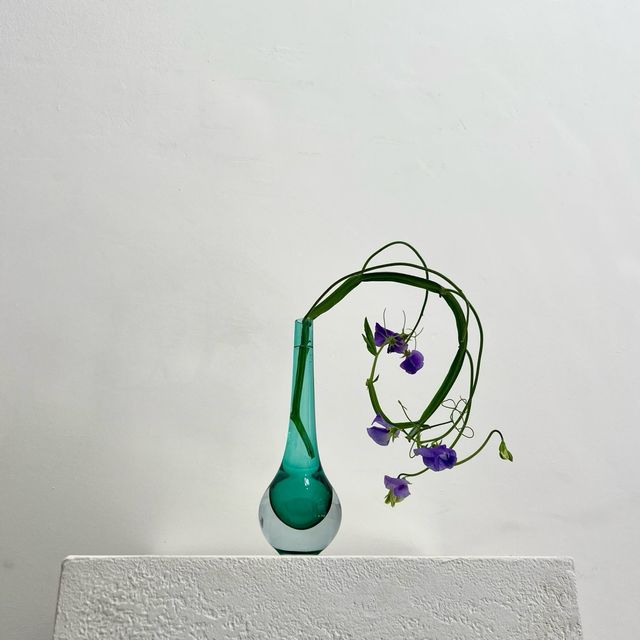 Vaso di Murano in vetro sommerso a goccia