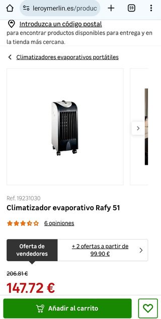 Climatizador evaporizador compactó