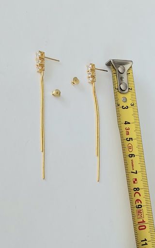 Pendientes de plata muy largos