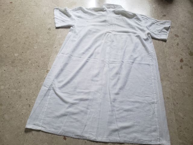 Camisa larga transparente larga con botones T 46