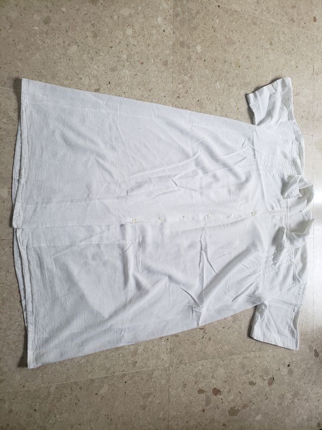 Camisa larga transparente larga con botones T 46