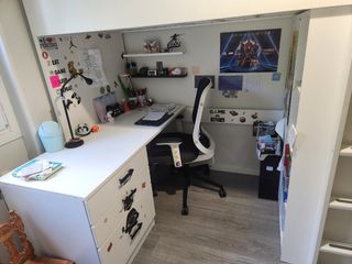 Cama Alta con Escritorio IKEA