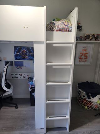 Cama Alta con Escritorio IKEA