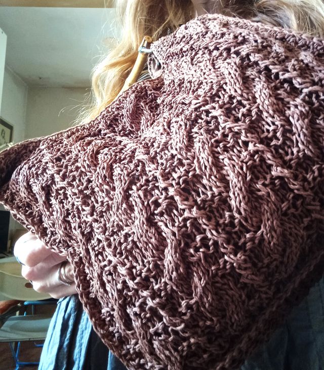 Borsa hobo a spalla in rafia vintage