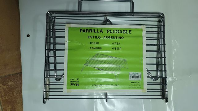 Parrilla plegable.