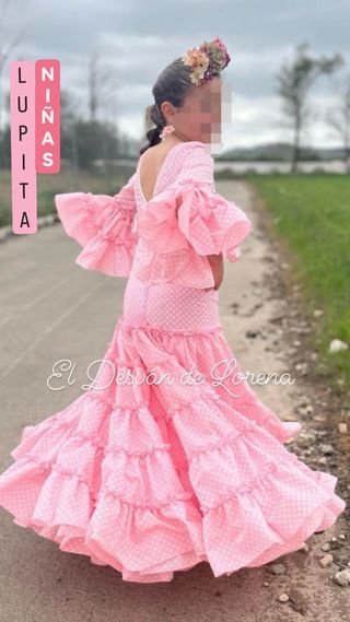 Traje de Flamenca Modelo Lupita adulta/niñas