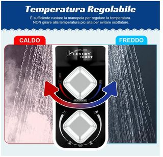 Bidet WC Doppio Ugello Acqua Calda Fredda