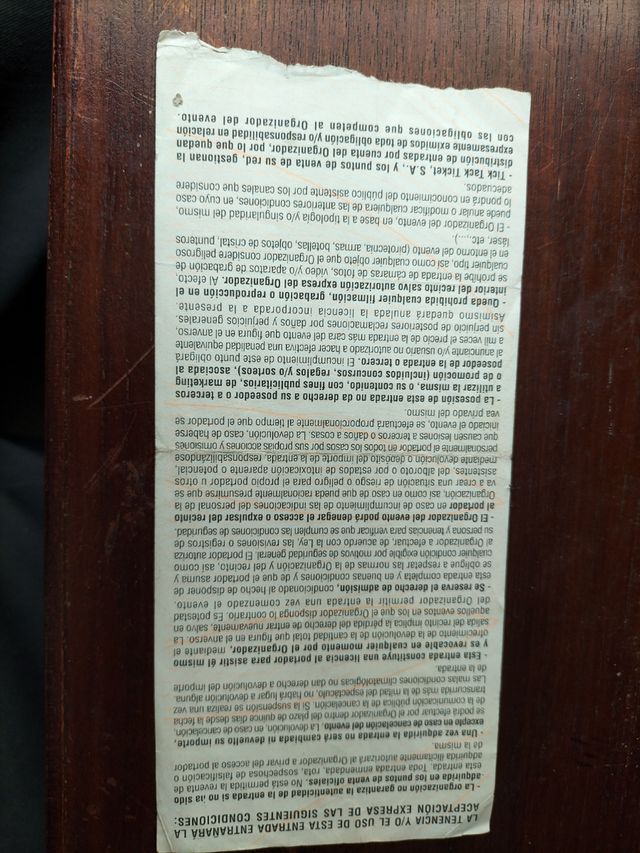 Entrada ticket usado Bruce Springsteen 