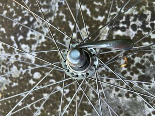 Ruota bici corsa con tubolari - vintage eroica