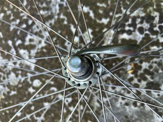 Ruota bici corsa con tubolari - vintage eroica