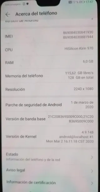 SMARTPHONE HUAWEI P20 Pro color twilight