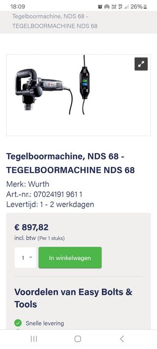 Carotatrice Nds 68 wurth