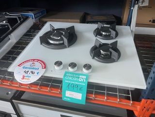 Encimeras de cristal gas en blanco
