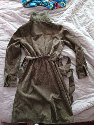 Vestido camisero pana