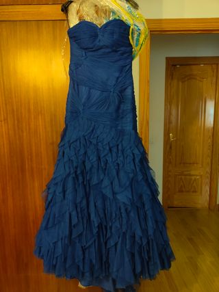 Vestido fiesta tul volantes