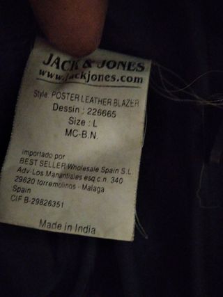Chaqueta cuero negro