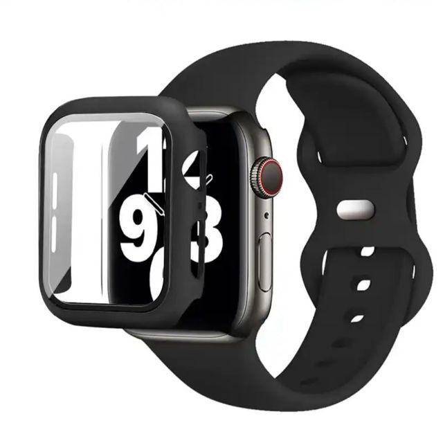 Correa de silicona y funda para Apple Watch,