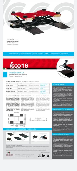 Elevador neumático, Teco 16