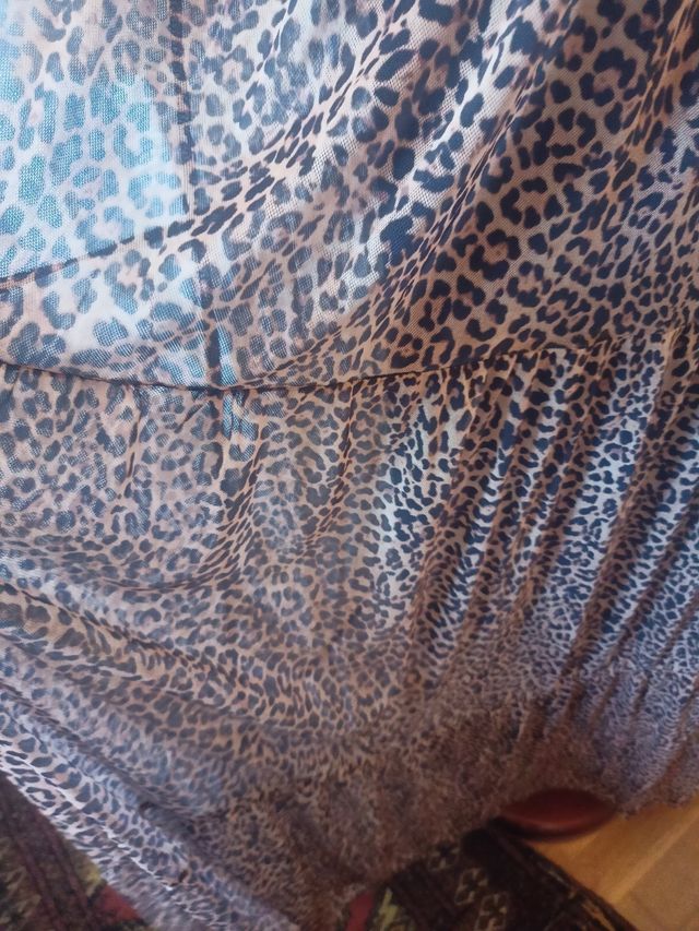 Vestido largo leopardo Bershka