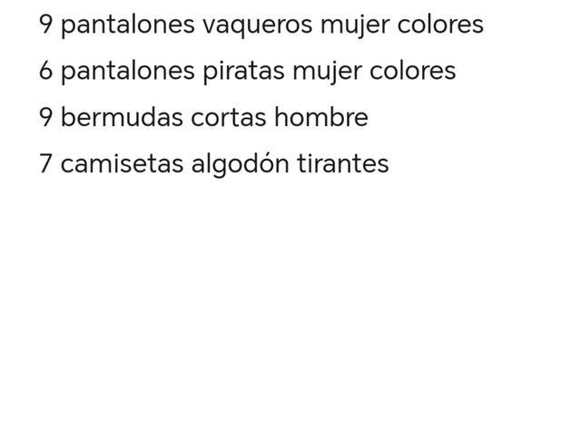 Lote pantalones y camisetas