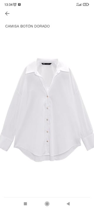 Blusa blanca Zara mujer talla XL nuevo a estrenar