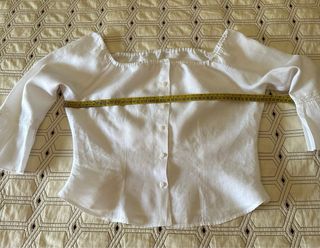 Blusa blanca 100% lino. Talla 40