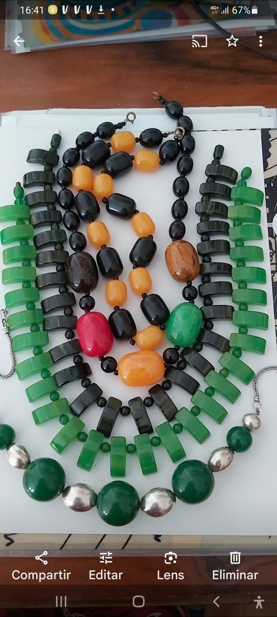 Collar de Bakelite (Baquelita) testada vintage