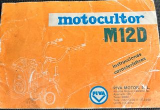 Piva M12D  Diesel Mula mecanica Motoazada