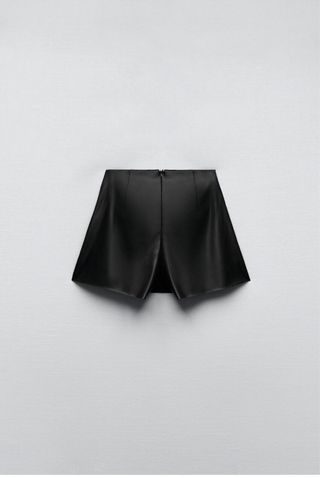 falda pantalon plisada efecto piel