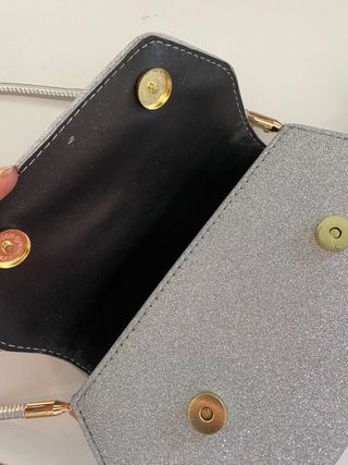 Bolso brillo y purpurina