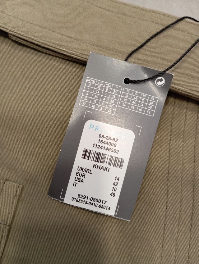 Falda verde caqui talla 42