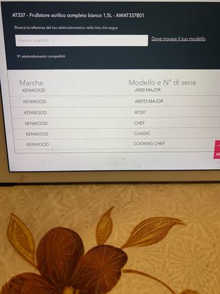 Kenwood chef major blender AT337