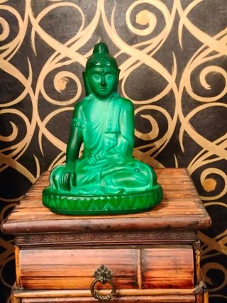 Buddha antico anni 30 vetro malachite