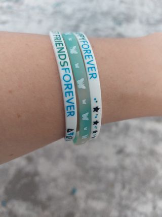 Pulseiras - best friends,  happy