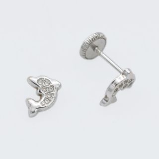 Pendientes Oro Blanco 18 KT Circonitas