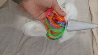 peluca carnaval fantasia  unicornio arcoiris