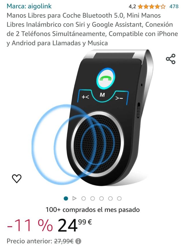 Kit manos libres bluetooth coche