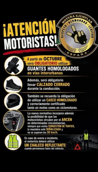 Guantes moto invierno homologados Talla 8 (M)