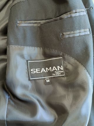 Traje Seaman Hombre negro talla 56/50