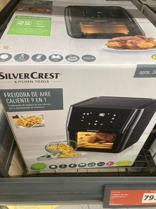 Freidora de aire silvercrest con caja y accesorio