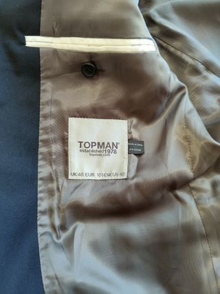 Traje TopMan azul marino Talla 101/86