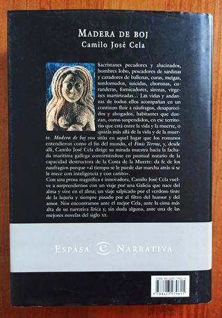 📚 LIBRO "MADERA DE BOJ" DE CELA