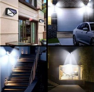 6 Faretti 100led energia solare sensore movimento