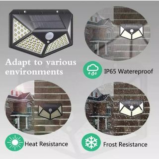 6 Faretti 100led energia solare sensore movimento