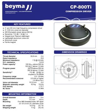 Beyma CP800TI