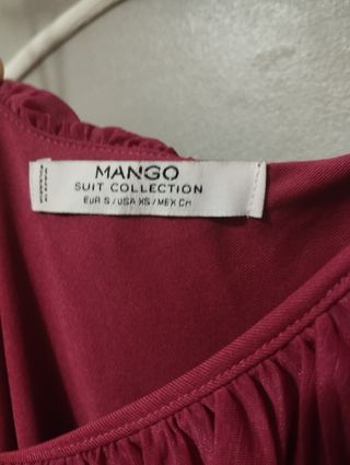 Vestido plisado mango talla s