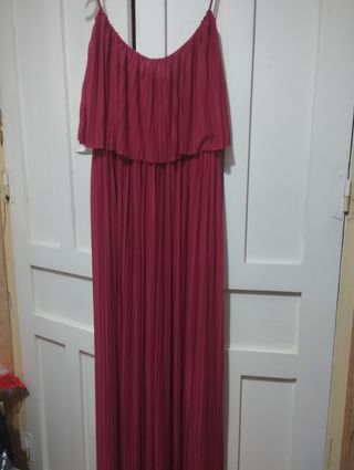 Vestido plisado mango talla s