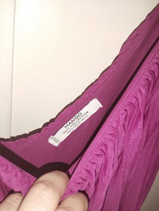 Vestido plisado mango talla s